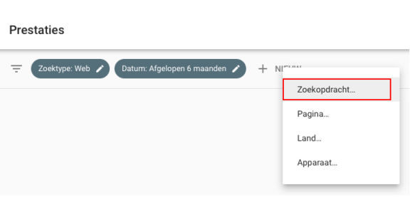 Search console zoekopdrachten filteren 2 Search console zoekopdrachten filteren 2